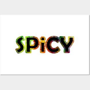 SPICY Food Typography Posters and Art